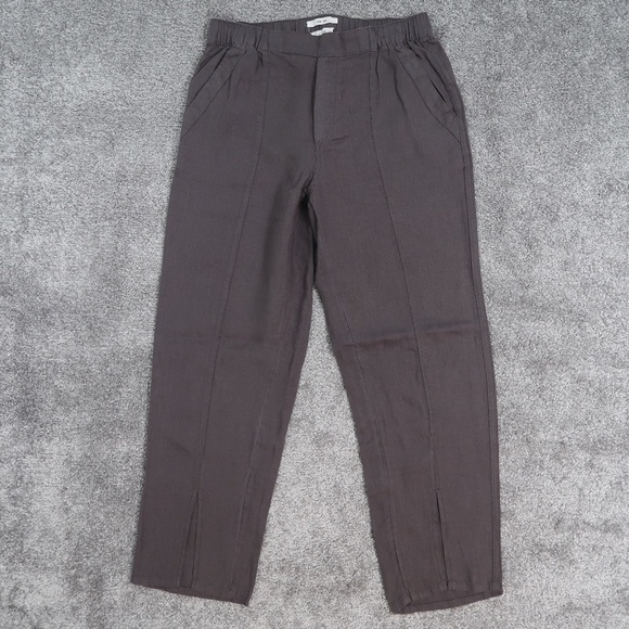 Nicole Miller New York Women 100% Linen Pull On Ankle‎ Pants Small - Picture 1 of 10